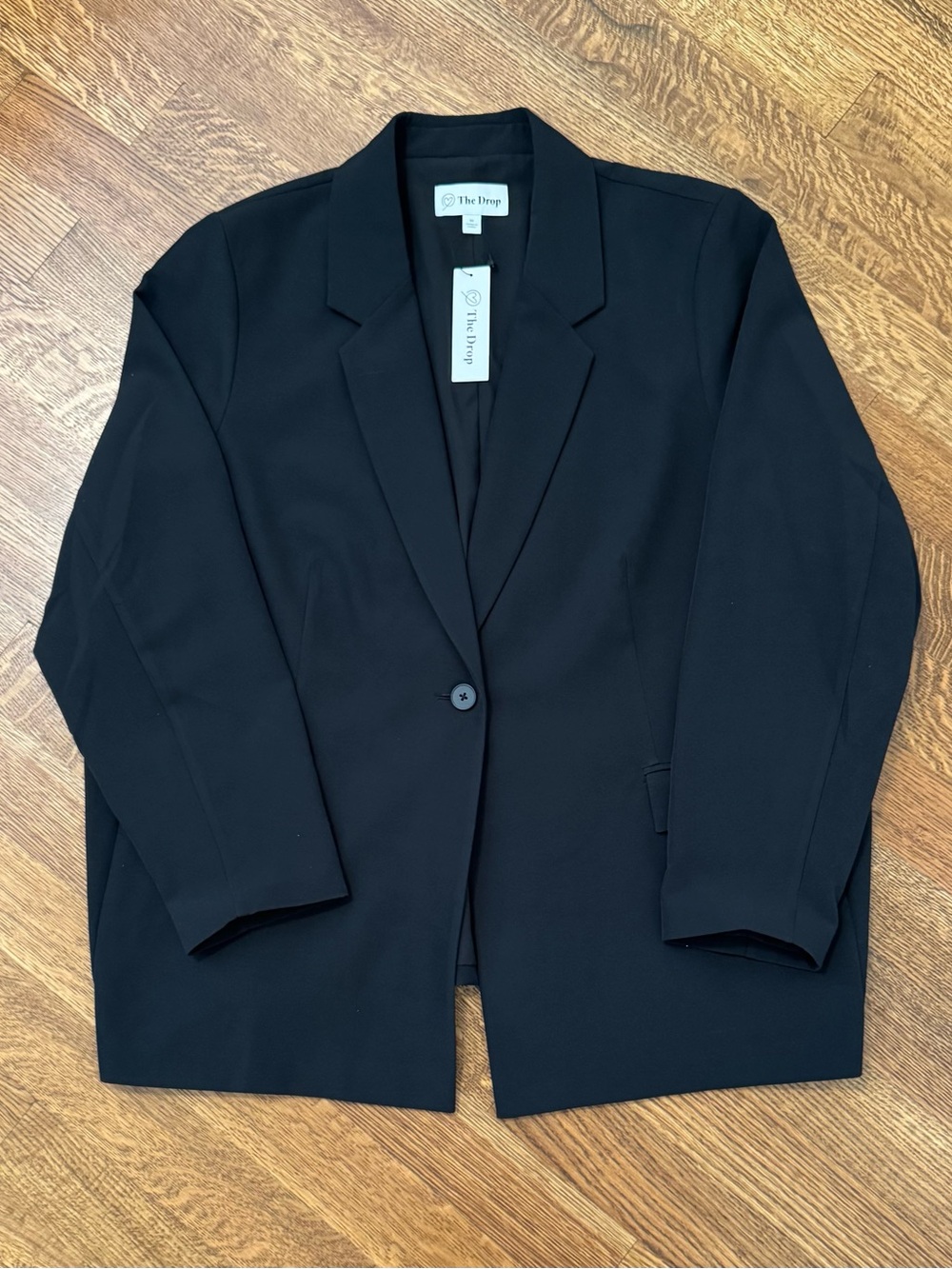 The Drop Women's Black Single-Button Blazer. Size 3X. New With Tags